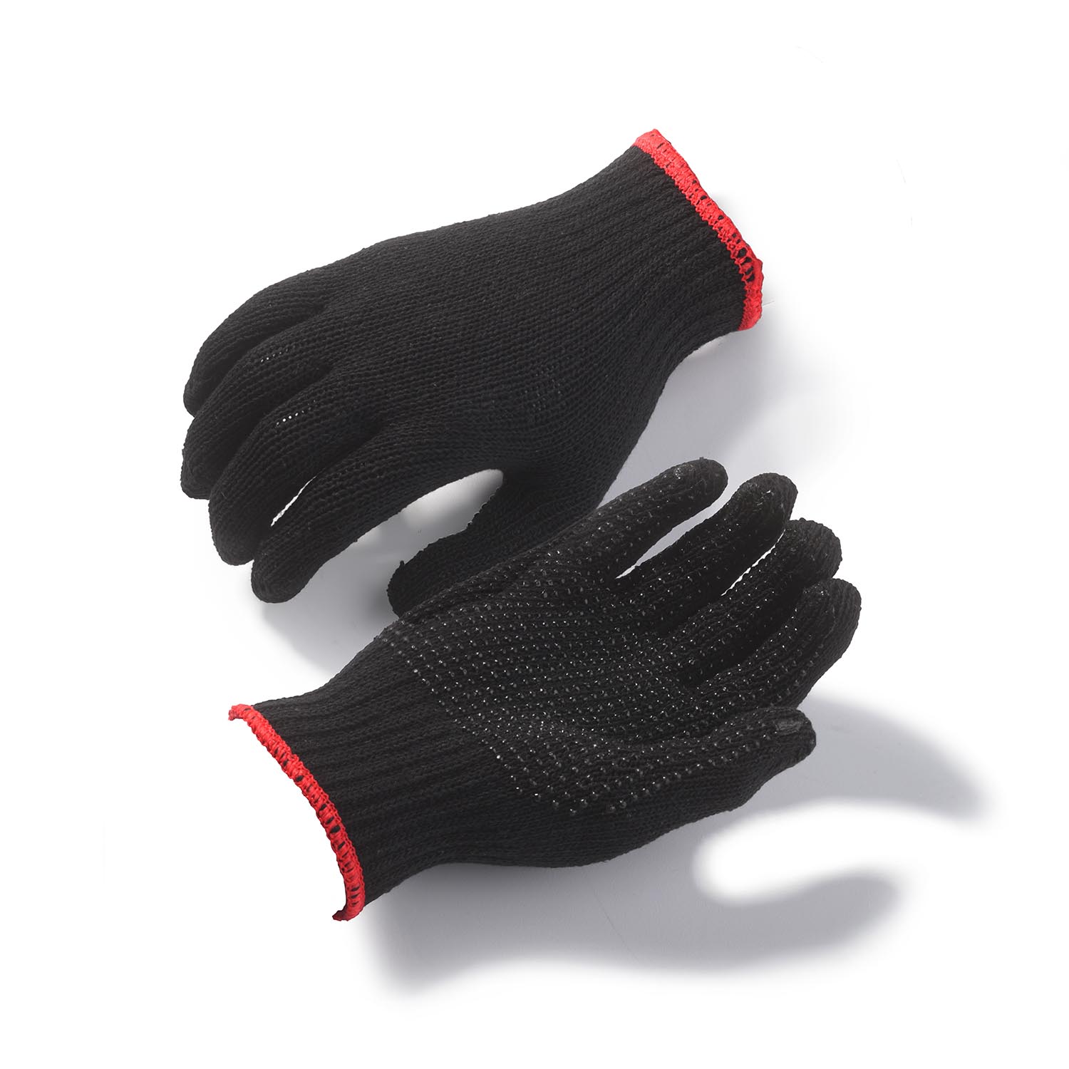 DOT GLOVES BLACK - UNISEX KNIT W/DOTS